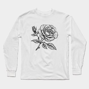 Dark academia rose aesthetic Long Sleeve T-Shirt